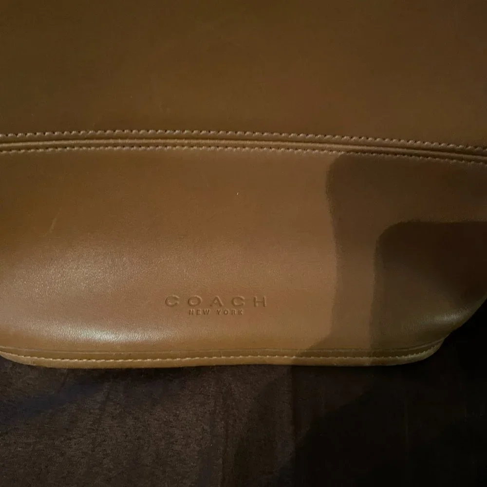 Coach 9083 vintage legacy bucket bag shoulder purse light tan leather brown - Picture 3 of 12